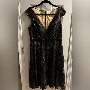 Mac Duggal Size 12 Black Sequin Cocktail Dress